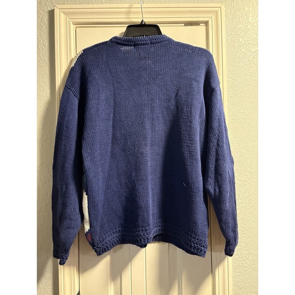 Vintage 90s St Johns Bay Sweater Ramie Cotton Sweater Large Geometric Chunky - Picture 4 of 4